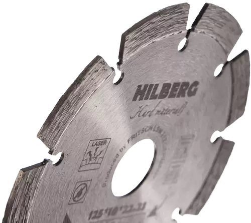 Алмазный диск по железобетону 125*22.23*10*2.0мм Hard Materials Laser Hilberg HM102 - интернет-магазин «Стронг Инструмент» город Казань