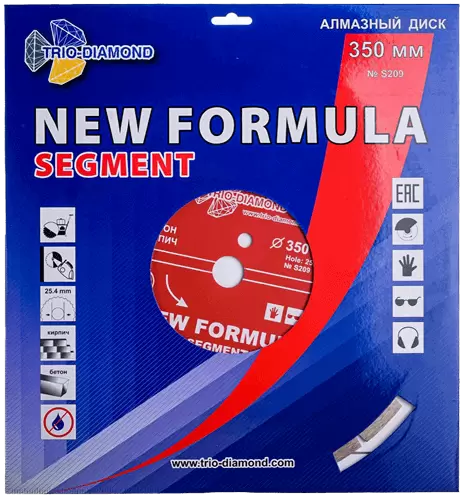 Алмазный диск по бетону 350*25.4*10*3.2мм New Formula Segment Trio-Diamond S209 - интернет-магазин «Стронг Инструмент» город Казань