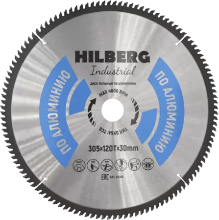Пильный диск по алюминию 305*30*Т120 Industrial Hilberg HA305 - интернет-магазин «Стронг Инструмент» город Казань
