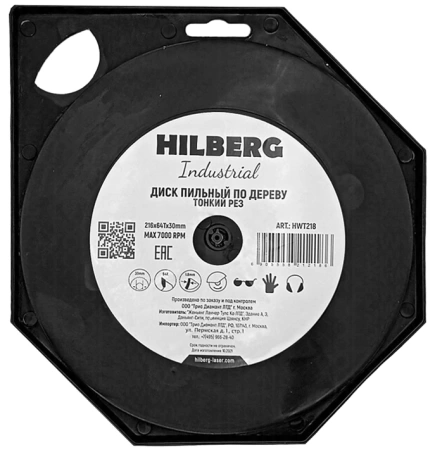 Пильный диск по дереву 216*30*1.6*64T Hilberg HWT218 - интернет-магазин «Стронг Инструмент» город Казань