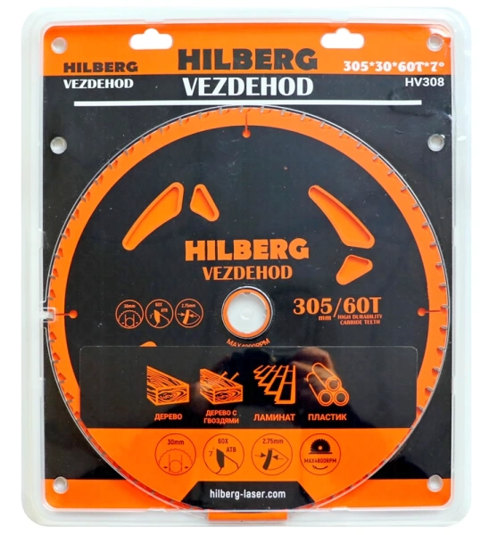 Универсальный пильный диск 305*30*60Т Vezdehod Hilberg HV308 - интернет-магазин «Стронг Инструмент» город Казань
