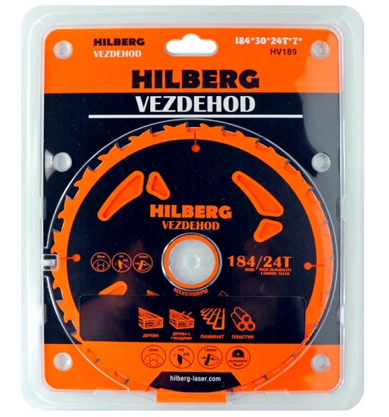Универсальный пильный диск 184*30*24Т Vezdehod Hilberg HV189 - интернет-магазин «Стронг Инструмент» город Казань