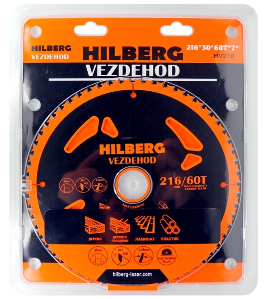 Универсальный пильный диск 216*30*60Т Vezdehod Hilberg HV218 - интернет-магазин «Стронг Инструмент» город Казань