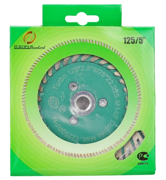 Алмазный диск с фланцем 125*М14*8/25*3.5мм Turbo Strong СТД-17000125 - интернет-магазин «Стронг Инструмент» город Казань
